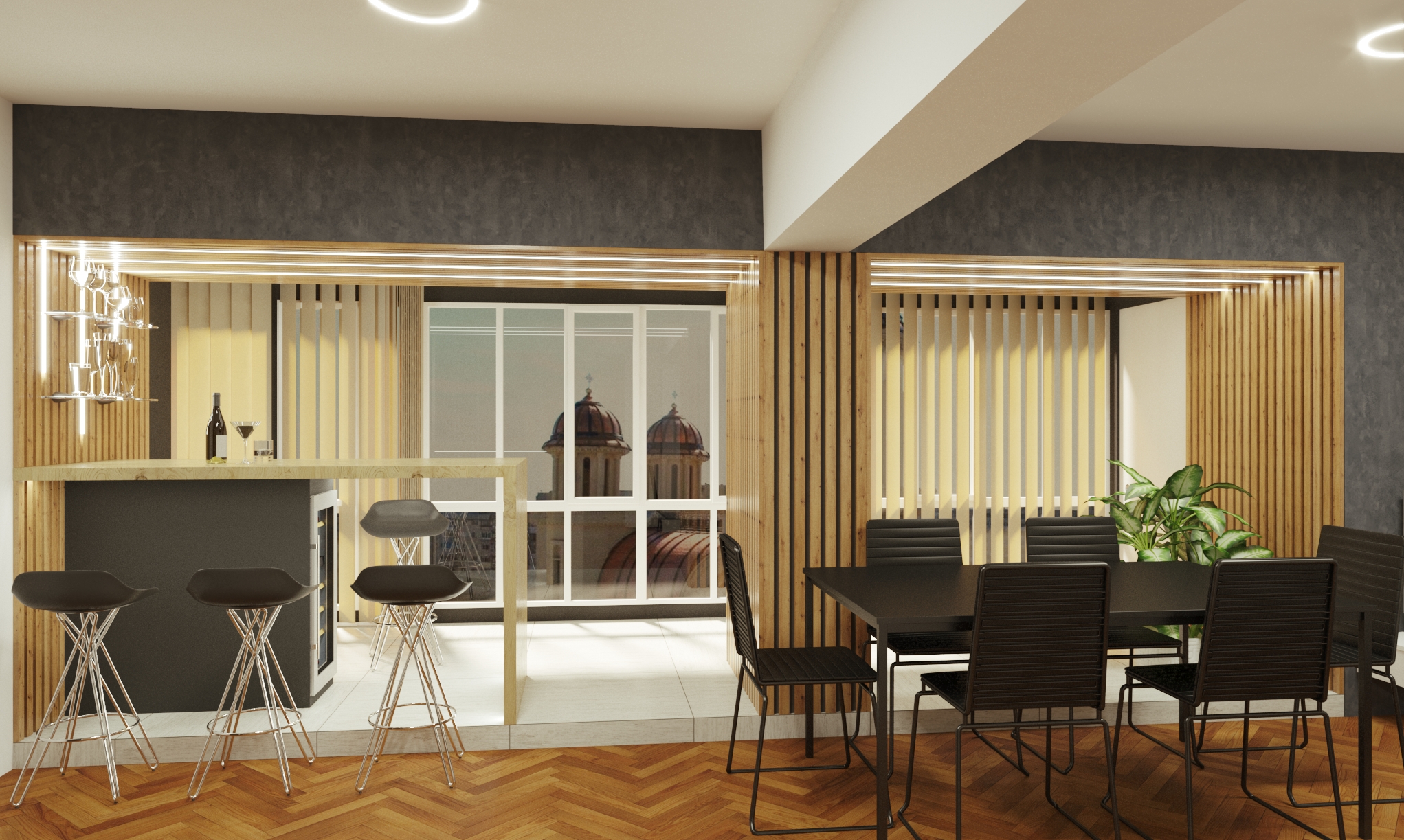 Reforma salón — render principal